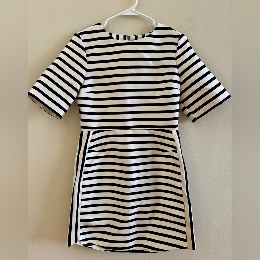 Black and White Striped TopShop Dress